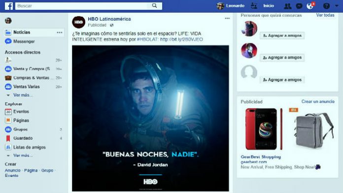 Publicaciones en redes sociales