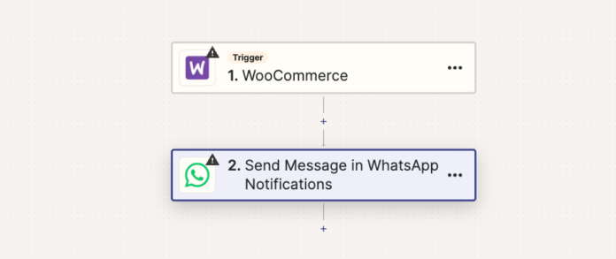WooCommerce y WhatsApp en Zapier