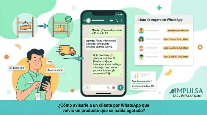 ¿Cómo avisarle a un cliente por WhatsApp que volvió un producto que se había agotado?