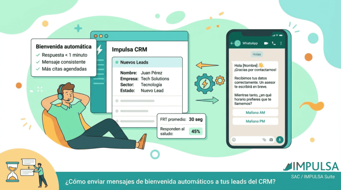 ¿Cómo enviar mensajes de bienvenida automáticos a tus leads del CRM?