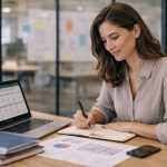 Profesional trabajando en oficina