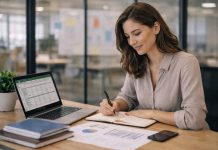 Profesional trabajando en oficina