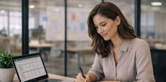 Profesional trabajando en oficina