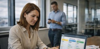 Trabajadora en oficina