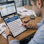 Trabajador de impulsa en escritorio