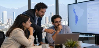Equipo de marketing B2B analizando conversaciones de IA y resultados de campaña en Chile