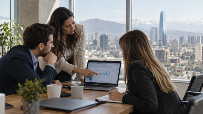 ChatGPT Ads llega a Chile, Perú y Colombia: qué cambia para la captación B2B Equipo B2B analizando una campaña de inteligencia artificial y oportunidades comerciales en Latinoamérica