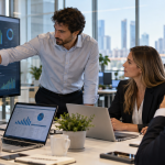 IA, datos y procesos: cómo automatizar operaciones sin perder gobernanza Equipo de operaciones revisando datos y flujos automatizados con inteligencia artificial en una oficina