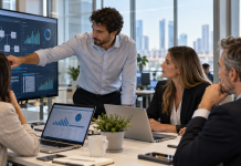 IA, datos y procesos: cómo automatizar operaciones sin perder gobernanza Equipo de operaciones revisando datos y flujos automatizados con inteligencia artificial en una oficina