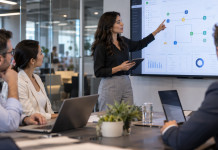 OpenAI y ServiceNow amplían su alianza para conectar agentes de IA con flujos empresariales Equipo empresarial revisando un flujo de trabajo con inteligencia artificial, permisos y datos conectados